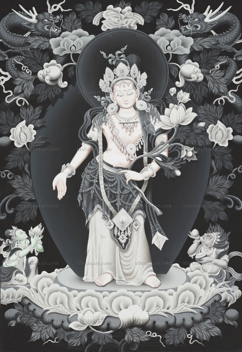 B/W Padmapani Avalokiteshvara